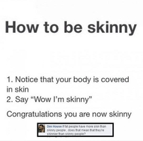 How to be skinny with a twist