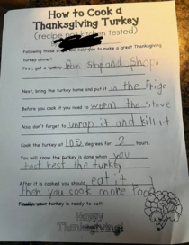 How to Cook a Turkey - by My  Year-Old Daughter