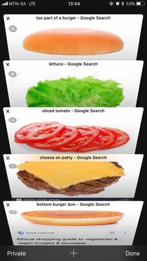 How to create a Burger  when bored