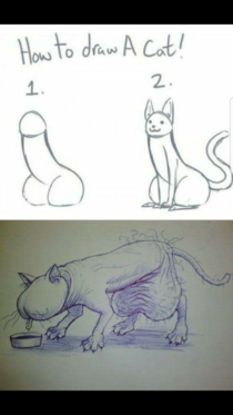 How to draw a cat