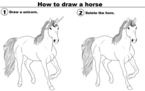 How to draw a horse