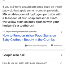 How to remove poop stain