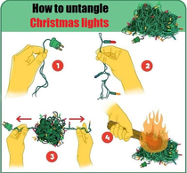 How to untangle Christmas lights