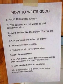 How to write good