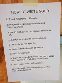 How to write good