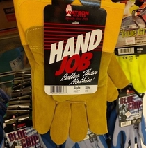 Husband sent me a shot of these gloves he found - I think he might be trying to tell me something