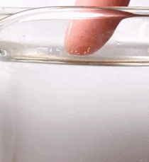 Hydrophobic finger in water
