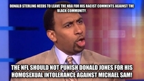 Hypocrite Stephen A Smith Bitches out racist Don on TNT last night defends gay hater Don the next morning on ESPN