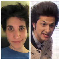 I accidentally ran the blow dryer over my pixie cut for a smidge too long and turned into Jean Ralphio