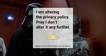 I am altering the privacy policy