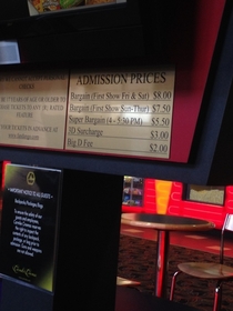 I am thoroughly upset that I had to pay an extra  to see a movie because of my penis size 