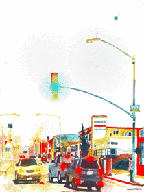 I animated my Santa Monica watercolor