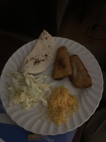 I asked my kiddo how he would like his fish tacos he replied socially distanced Nailed it 
