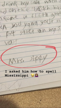 I asked my  year old brother how to spell Mississippi