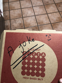 I asked them to write a joke on the box