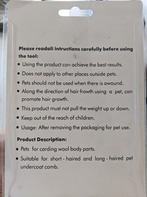I bought a new cat brush These were the instructions on the package