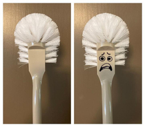 I bought a new toilet brush but it was missing something So I fixed it