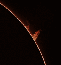 I captured this solar flare with home equipment by staying on target with it for  minutes