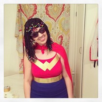 I couldnt decide what to be for Halloween so I was Stevie Wonder Woman