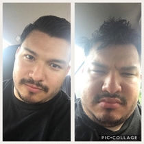 I decided to take nap during my break before and after picture