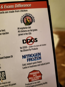 I did a double take I thought they were stating my chicken patties had no dogs in them