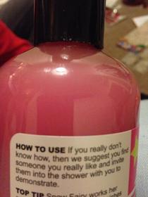 I didnt know body wash could be so sexy and condescending