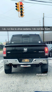 I do not like to drive sedans