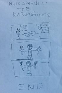 I dont know whos kid drew this but theyre my new hero