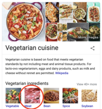 I dont think google understands the whole vegetarian thing