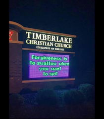 I dont think the pastor thought this one through   