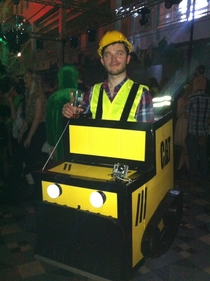 I dressed up as a bulldozer for a jungle themed party this week