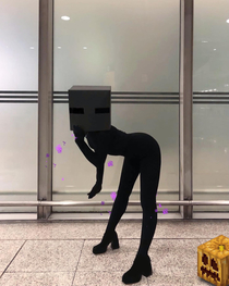 I dressed up as Enderman for Halloween