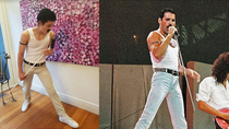 I dressed up as Freddie Mercury for a school event I dont think I did too badly