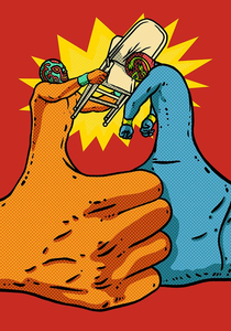 I drew a couple Thumb Wrestlers