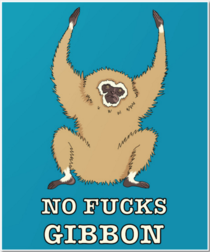 I drew a No Fcks Gibbon