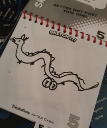 I drew dragon ball z in a game of telestrations