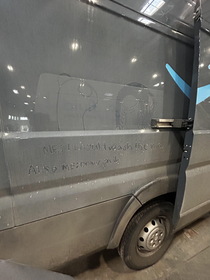 I drew on my dirty work van