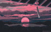 I drew this pixel art animation using  colors and called it whisper of the sun 