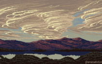 I drew this pixel art animation using  colors only and called it Lenticular 