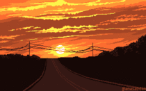 I drew this pixel art scene using  colors and called it  Trapping Infinity