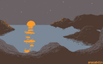 I drew this pixel art scene using  colors only