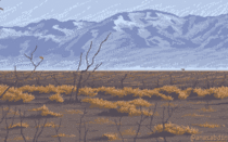 I drew this pixel art scene using  colors only and called it Crisp 