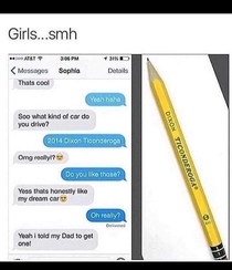 I drive a pencil