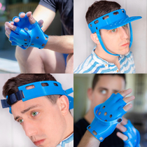I enjoy designing fake products so I created a visor inspired by these gloves I made