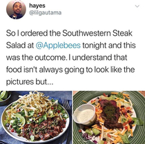 I feel like majority of the Applebees menu is ExpectationVsReality