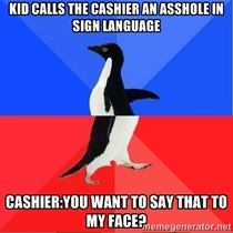 I felt bad for laughing but the kid was a douche