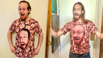 I found my doppelganger on a T-Shirt and sent him one in return