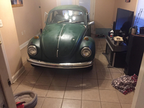 I found out that our Volkswagen fits in the den Will see what the wife thinks when she gets home