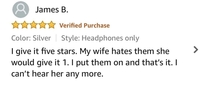 I found the key to life in a review for headphones