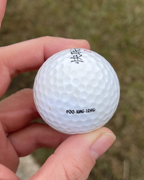 I found this ball golfing today
